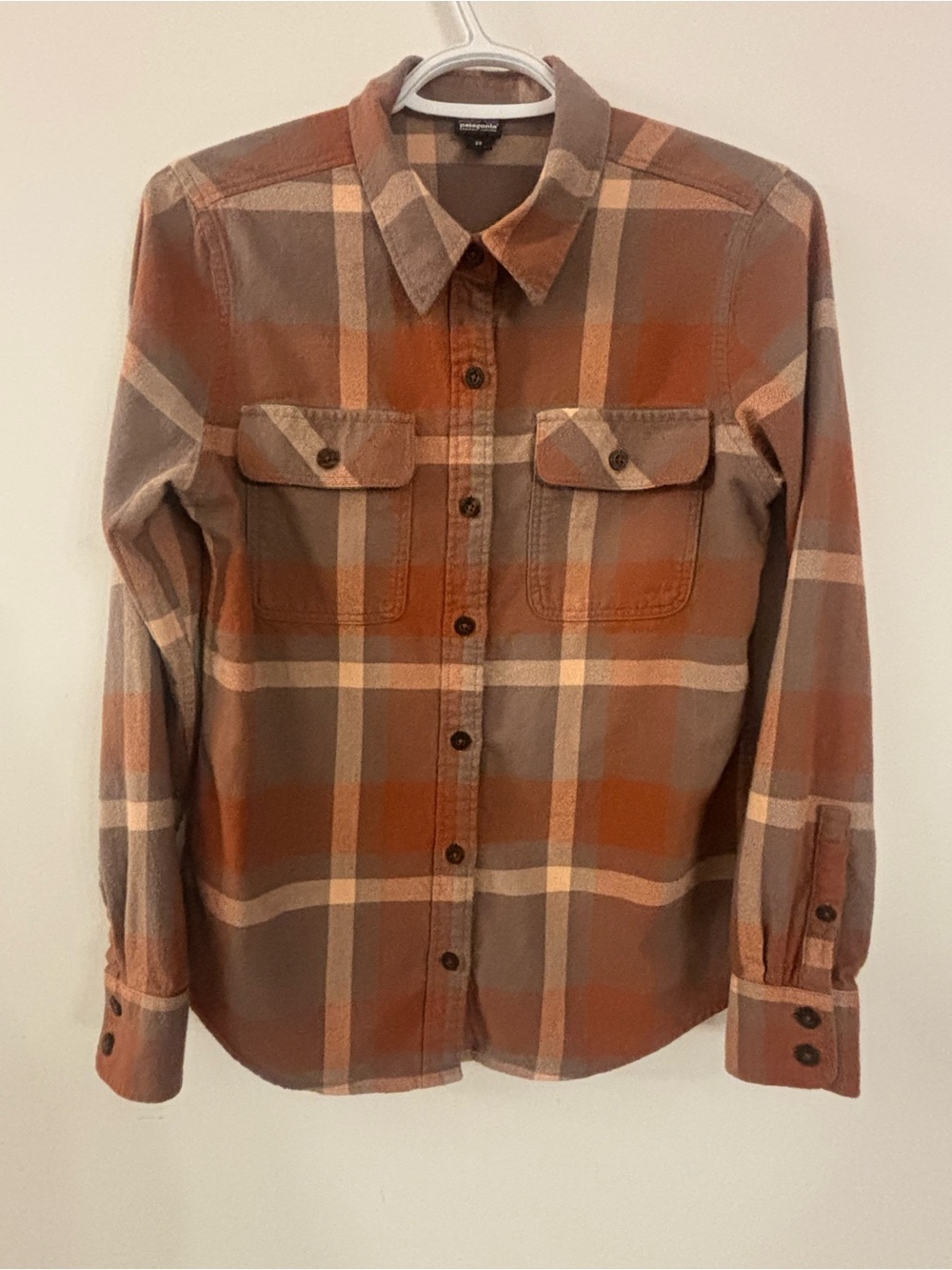 Patagonia Women's Long-Sleeved Fjord Flannel Shirt Plaid XS